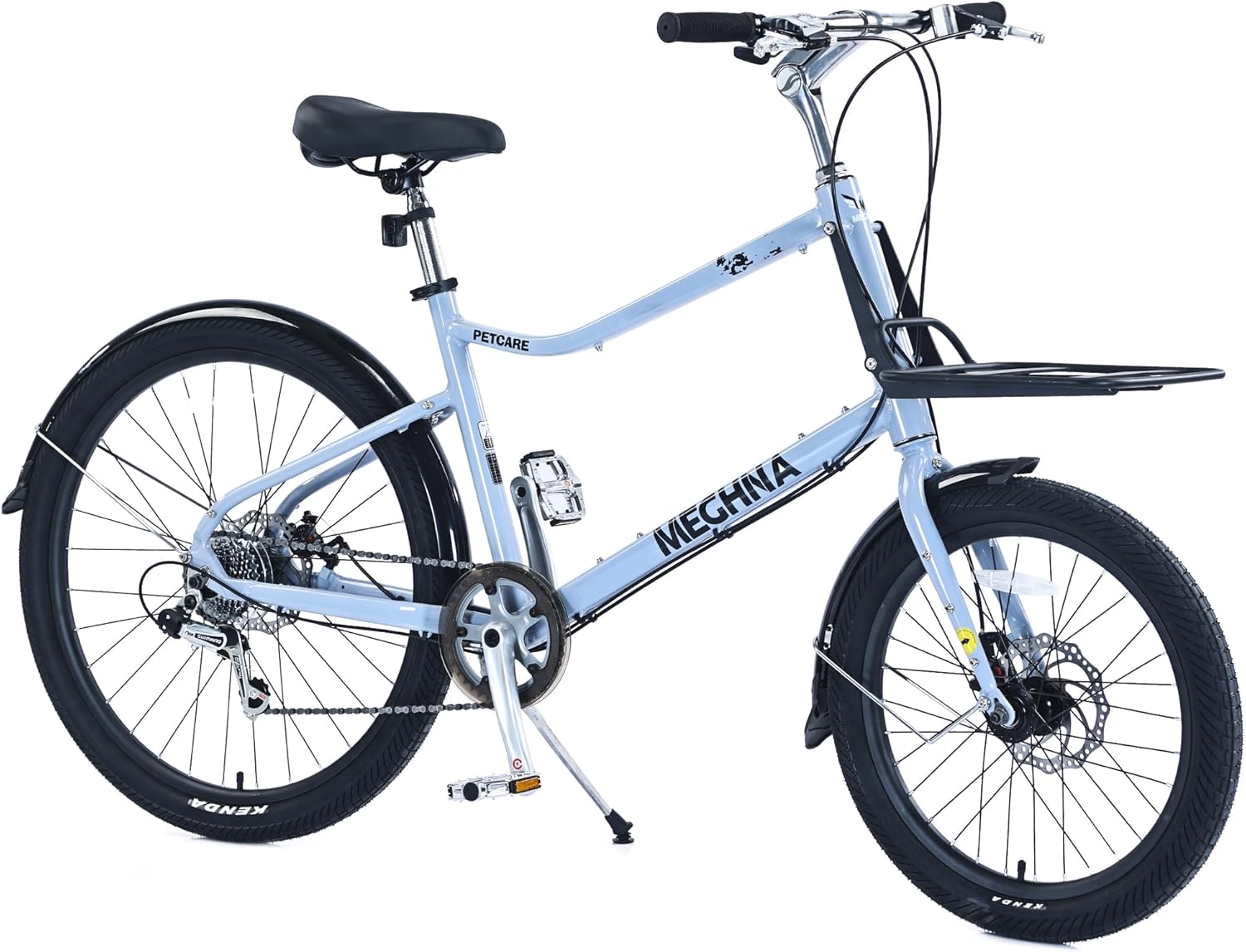 7 Speed, Aluminum Alloy Frame, Multiple Colors 26 Inch Bike,Cargo Bike for Women and Men