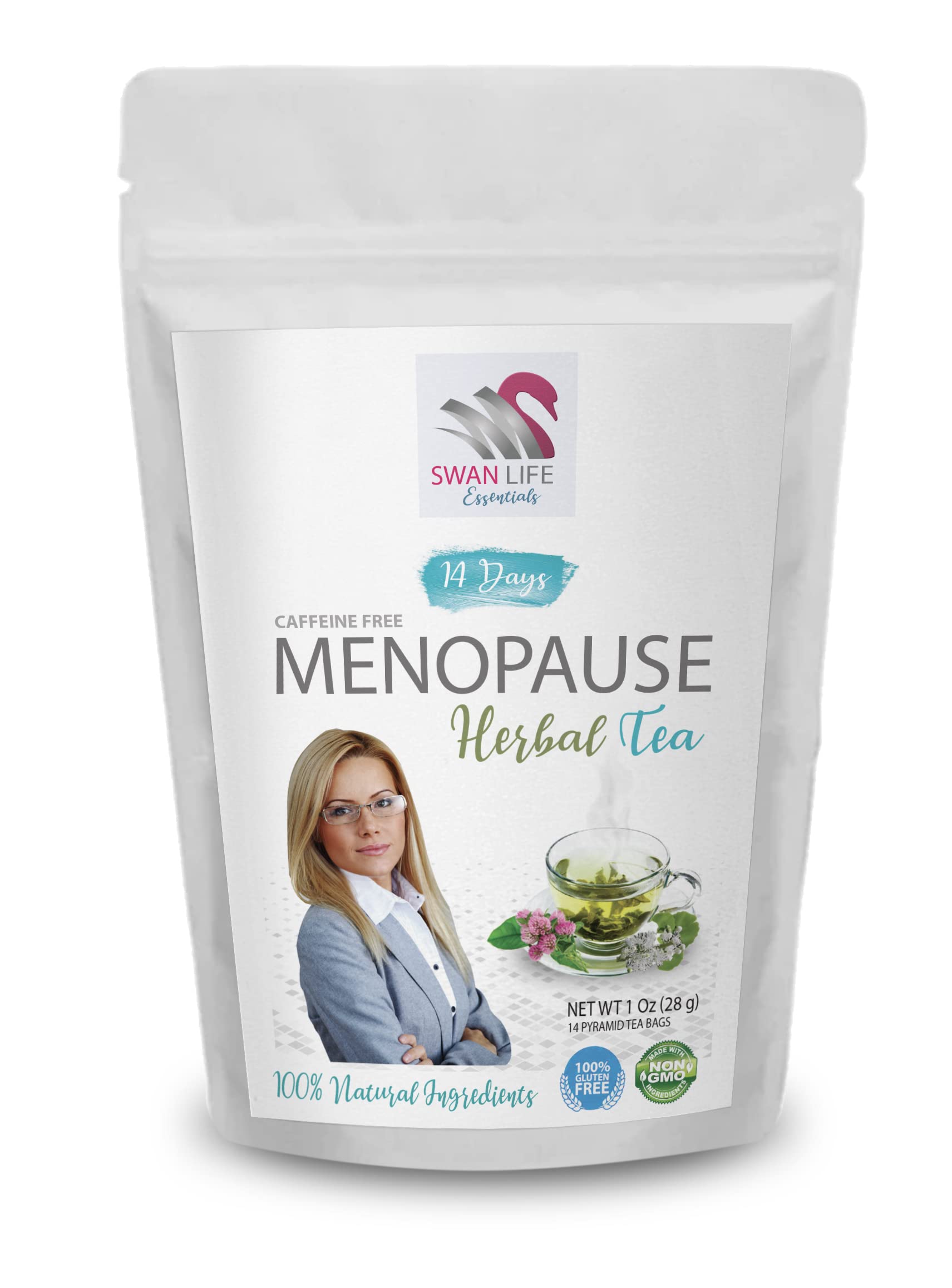 menopause relief tea - hot flash tea for women - MENOPAUSE HERBAL TEA 14 DAYS - menopause tea with licorice, menopause support tea, tea for menopause, tea for menstrual cramps, black cohosh tea