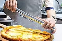 Vista 9 de KitchenStar - Cuchilla de corte de pizza de 12 pulgadas, cuchillo afilado de acero inoxidable con cubierta protectora, accesorios para horno