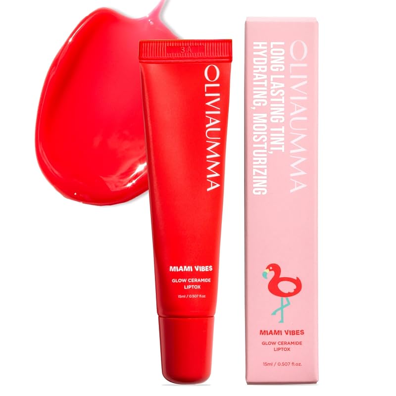 Bálsamo labial com ceramidas OLIVIAUMMA Glow Ceramide Liptox Miami Vibes, 15 mL