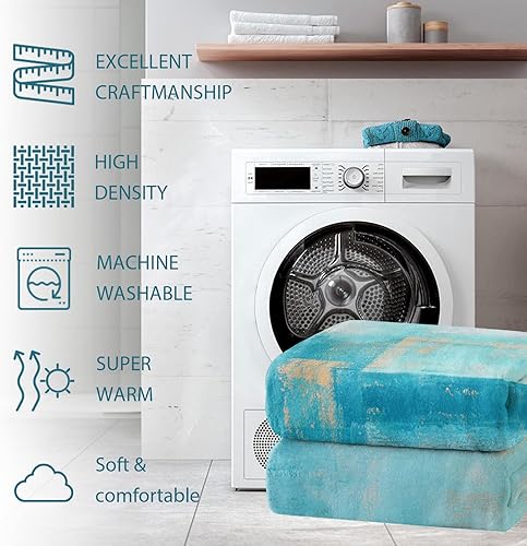 Miniatura 4 de Manta de forro polar, tamaño de viaje, manta ligera de franela para sofá, cama, sala de estar, manta de felpa cálida y mullida de 40 x 50 pulgadas,