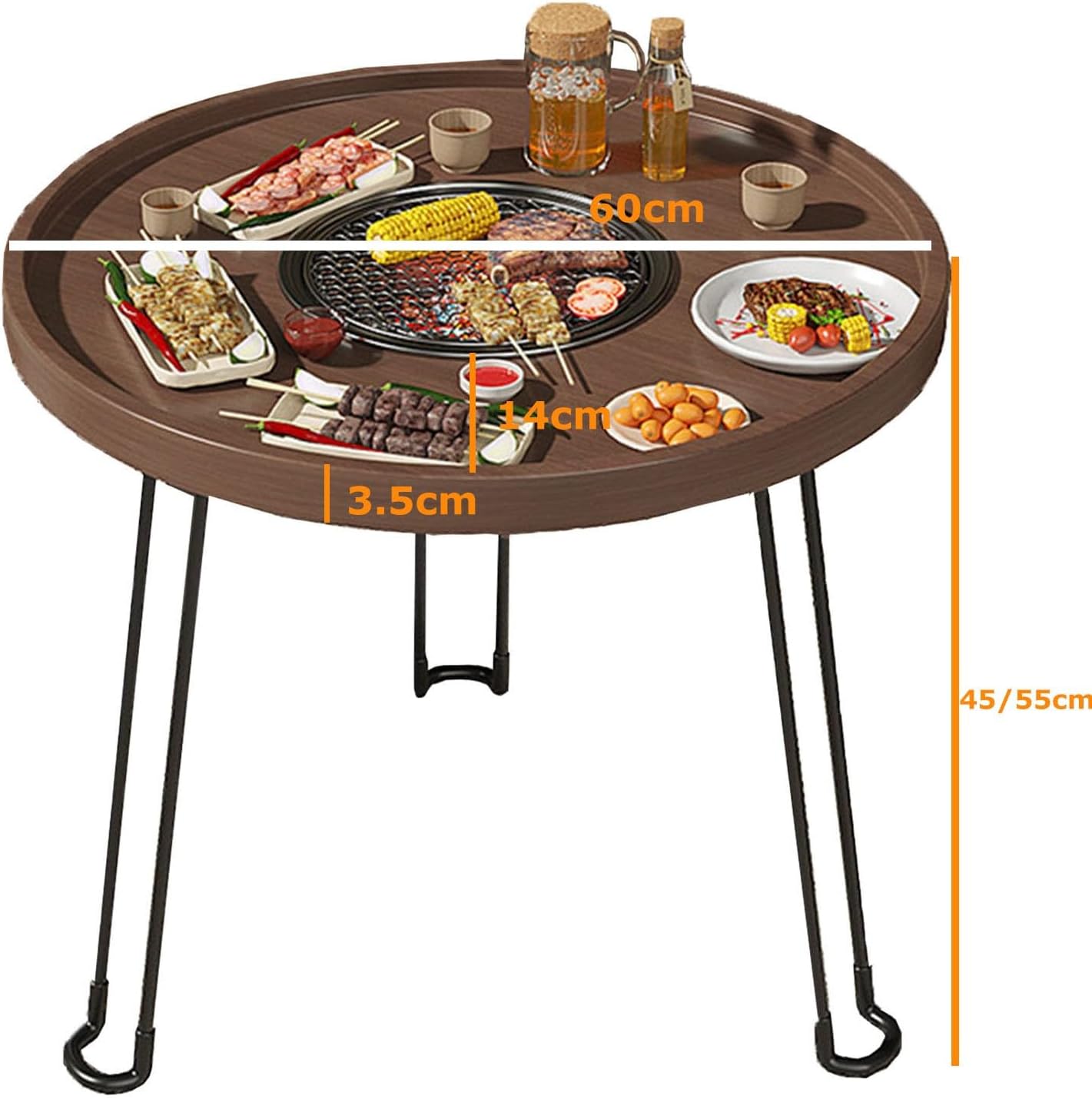 New Charcoal Stove Outside The fire Pit can be Folded into a Portable Small fire Pit for Home use