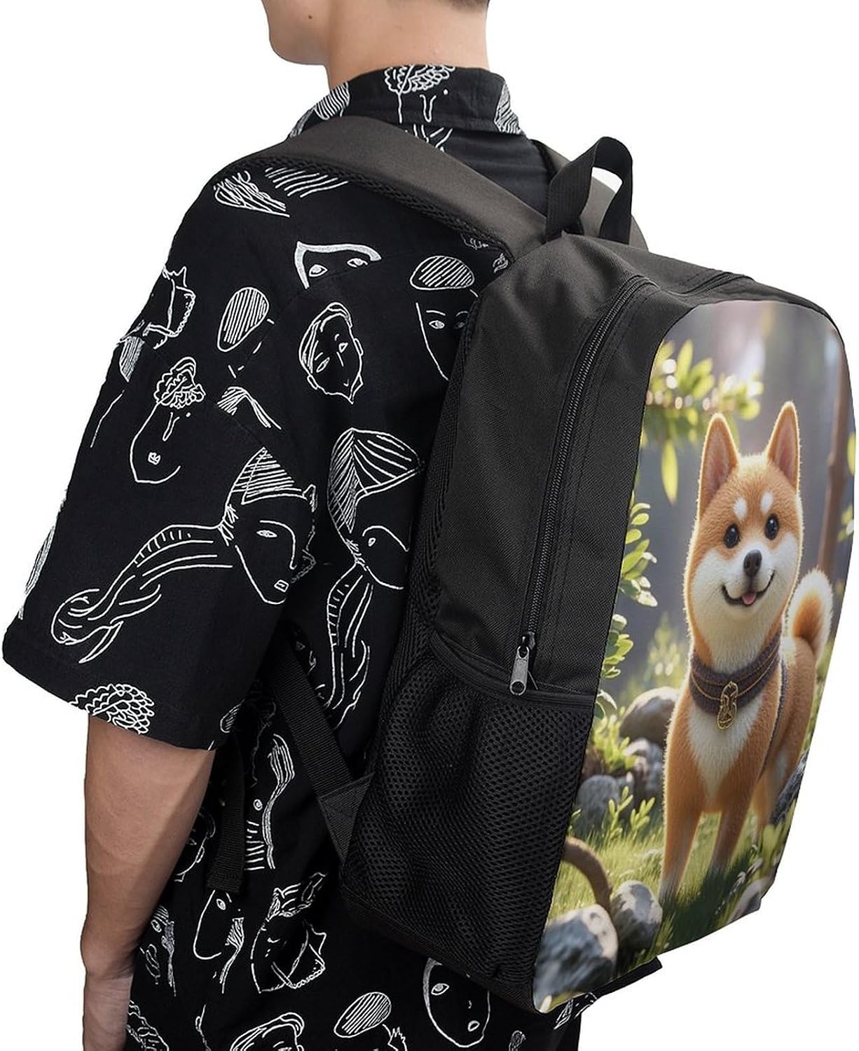 Cute Dog 17 Inch Laptop Backpack, College Bookbag image 5