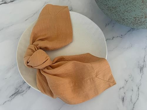 Miniatura 5 de Eight Owls Servilletas de lino  Servilletas de tela de lino puro lavado a la piedra  Tamaño 20 x 20 pulgadas  Dobladillo de 2 pulgadas con esquinas