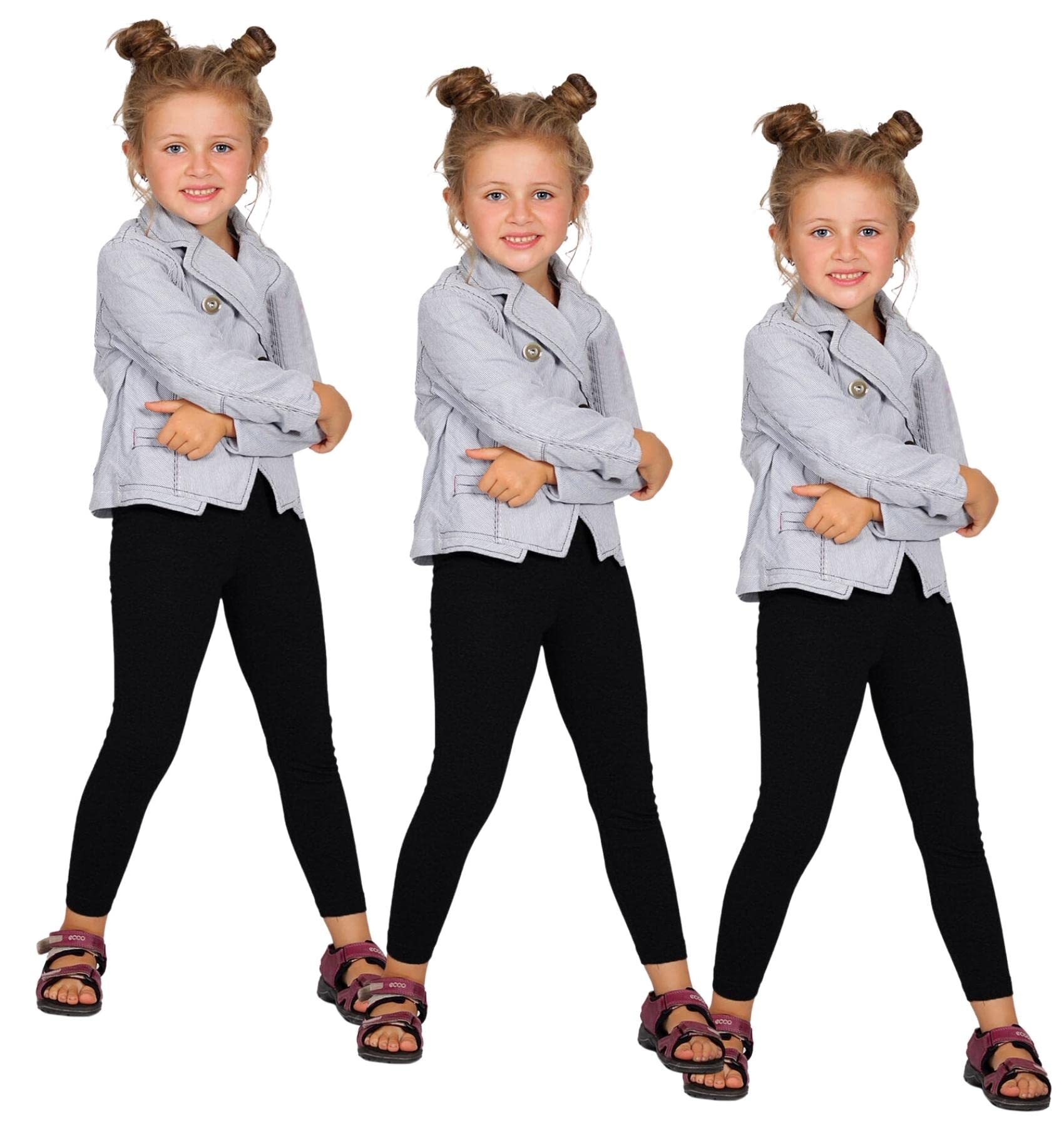 FUTURO FASHION Girls Children Full Length Plain Cotton Leggings Cycling Casual Wear Infant Trousers Leggings Solid Tights Pants for Kids — view 23