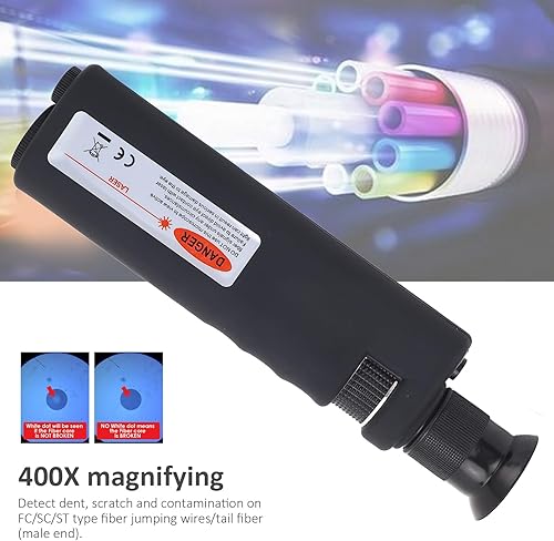 Miniatura 5 de Microscopio monocular de fibra óptica de mano 400X Ampliación de comunicación óptica Fibra Cable Inspección Microscopio Lupa