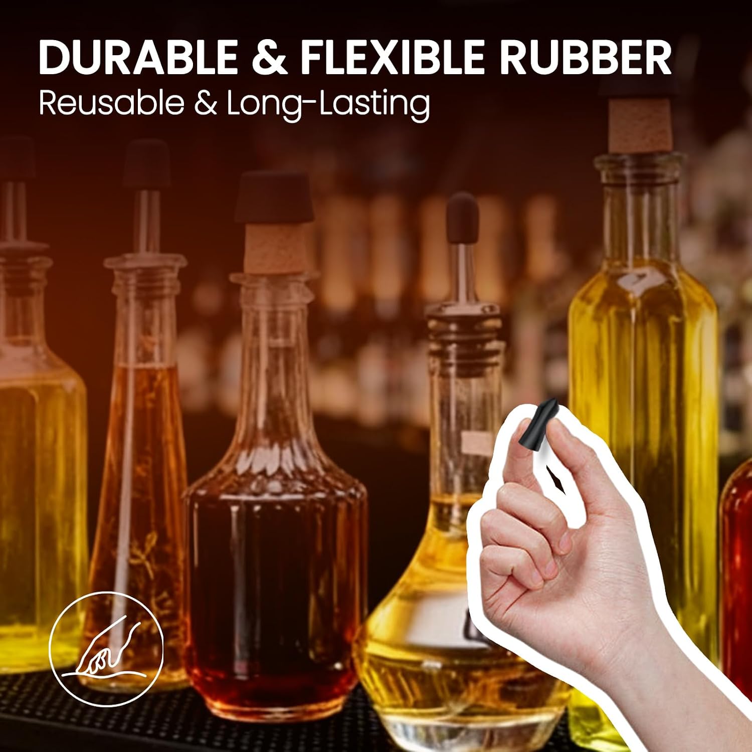300PCS Pourers Dust Covers, Rubber Liquor Bottle Spout Caps