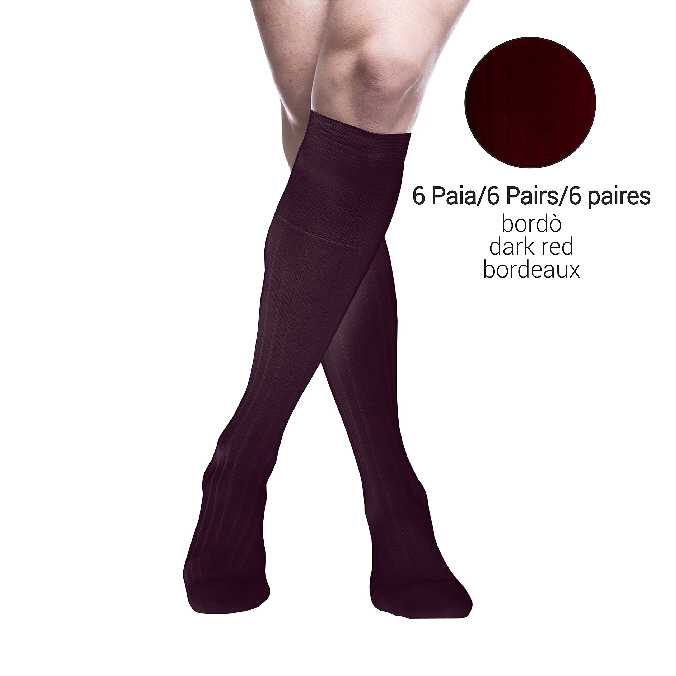 PETTI Artigiani Italiani - Calzini, Calze Uomo, Calzino Uomo, Calze Lunghe e Corte Uomo, 6 Paia Calze Uomo Filo di Scozia, 100% Made in Italy