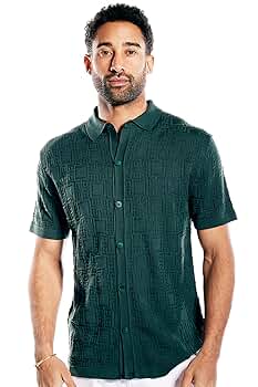 Men's Short Sleeve Knit Sports Shirt - Modern Polo Vintage