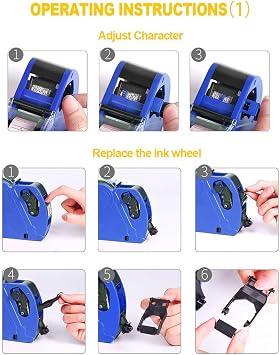 MX5500 EOS Blue 8 Digits Pricing Gun Kit with 7,000 Labels & Spare Ink