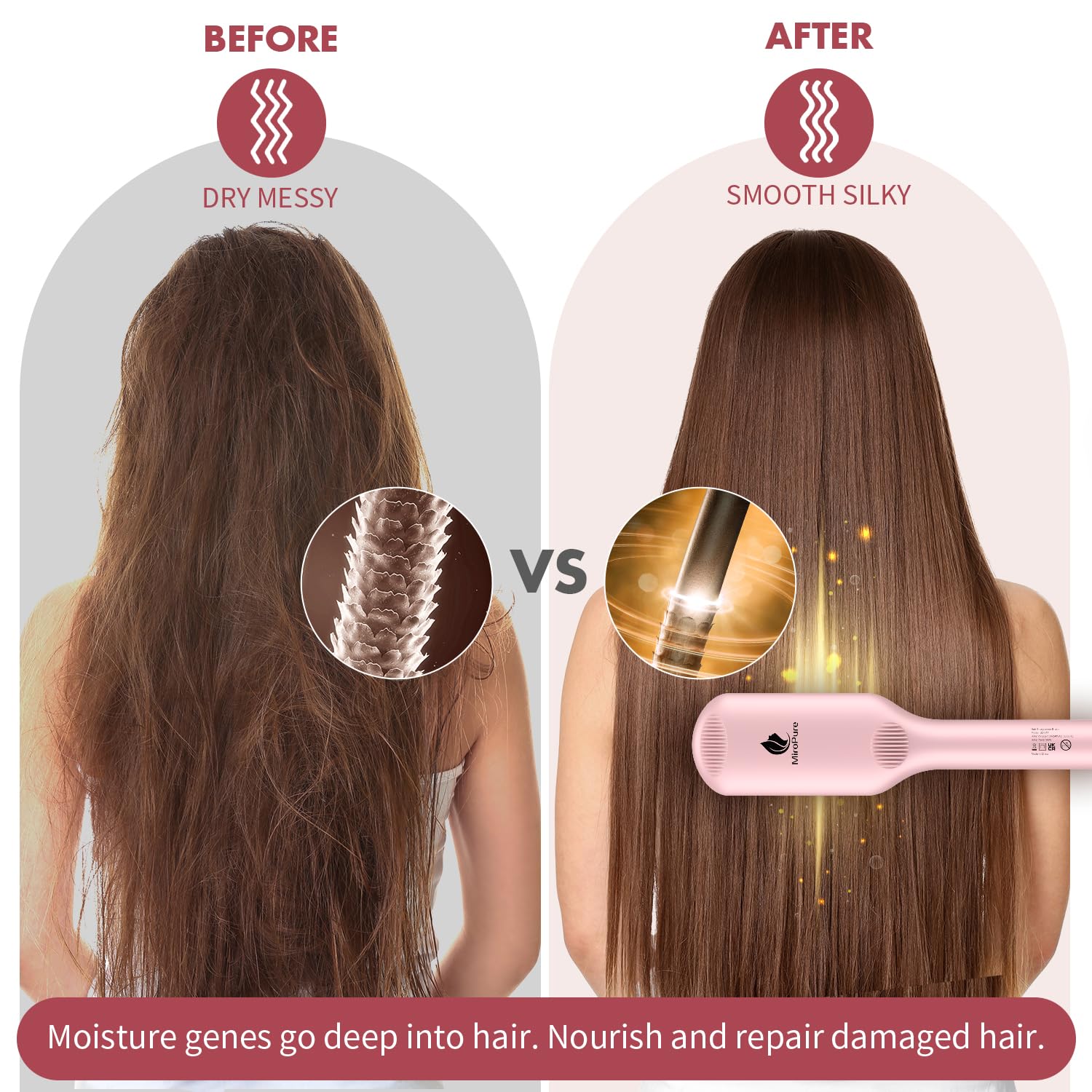 Before and After Hair Straightening