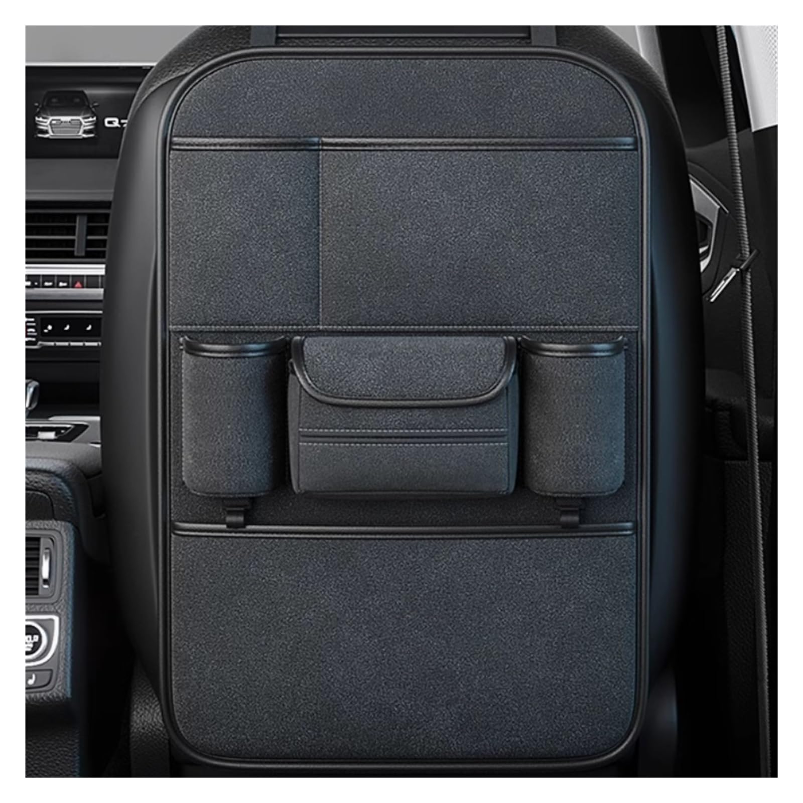 Alkani Quality Black Car Seat Organiser Kids, Car Seat Organiser For Hyundai I30 I30n I30 Fastback I30 Kombi Car Travel Accessories Waterproof, Cover Kids Toy Storage Tissue(,Two Storage)