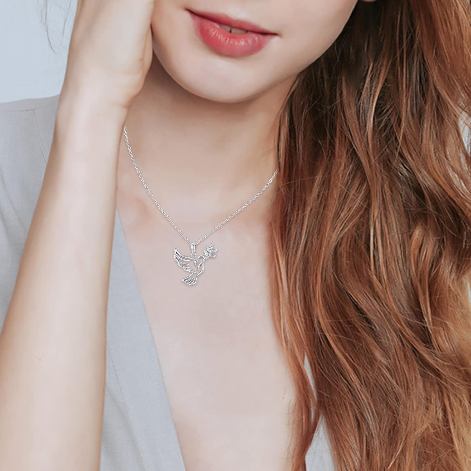 Bird Necklace 925 Sterling Silver Dove Necklace Phoenix Necklace Hummingbird Necklace Bird Jewelry for Women Teen Girls Gifts for Birthday Mother's Day - Image 4