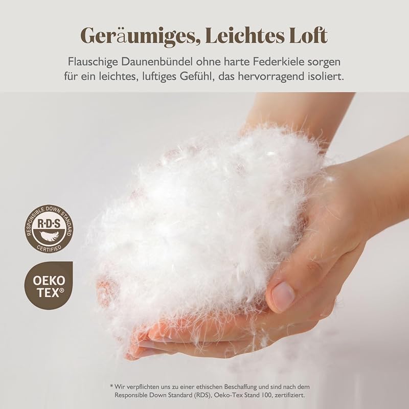 BPC Luxus Libapehely Paplan 240x260 cm - 4 Évszakos Közepes Vastagságú, Puha és Légáteresztő, Oeko-Tex és RDS Tanúsított Pehelytöltet