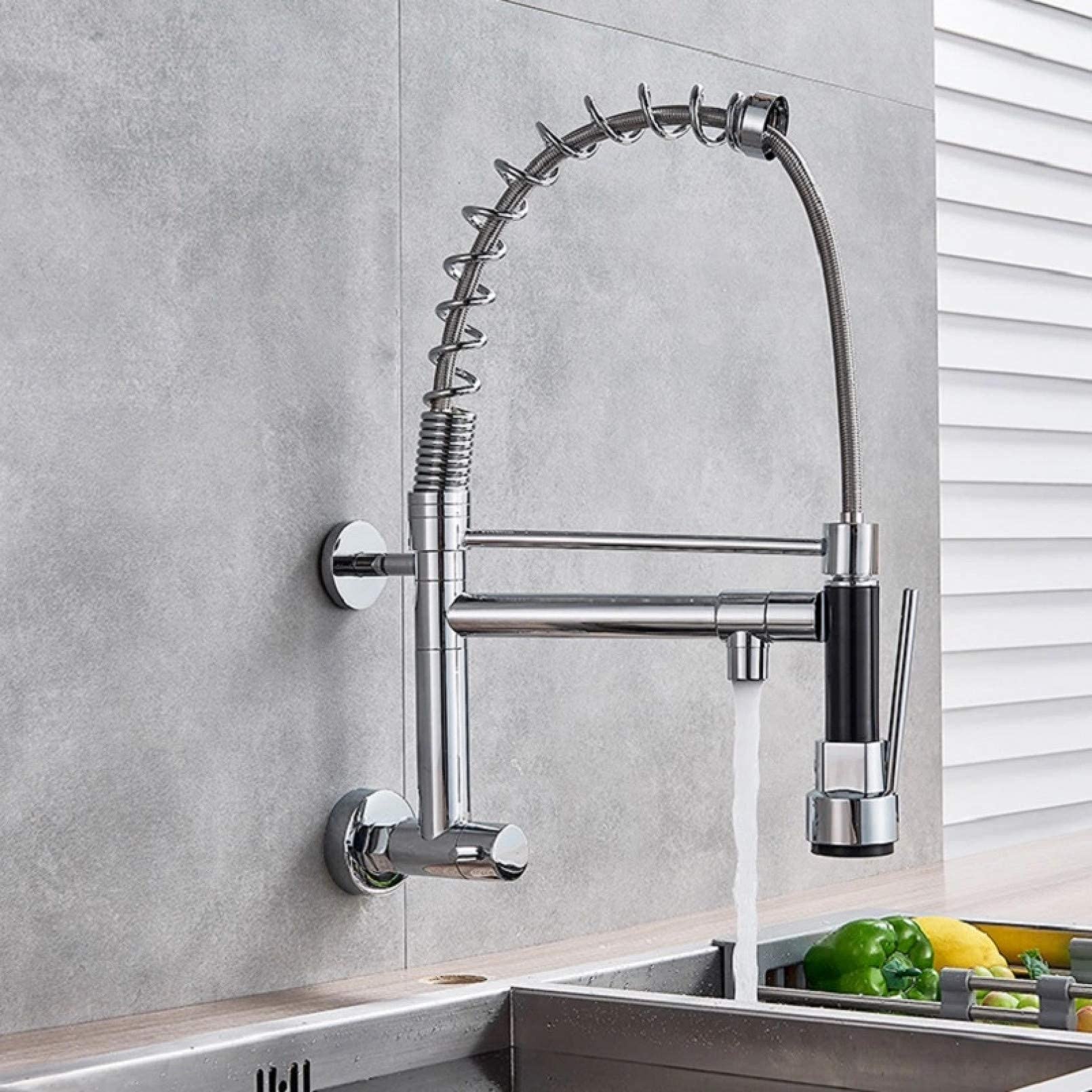 Grifo de cocina de pared extraíble ideal para lavar verduras cómodamente