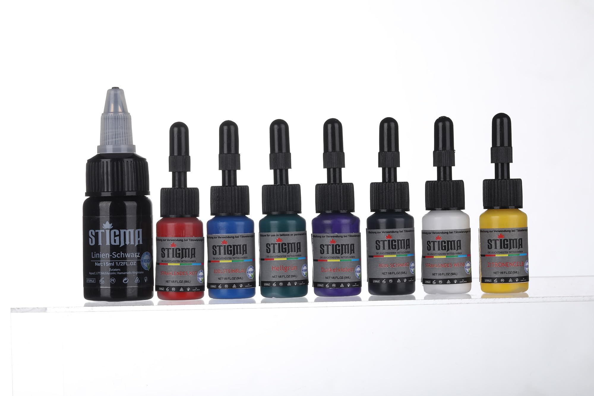 STIGMA Kit Macchina per Tatuaggi Wireless Set Completo per Tatuaggi Rotanti con 20 Cartucce per Tatuaggi e Aghi e Batteria di Alimentazione Wireless per Principianti e Artisti