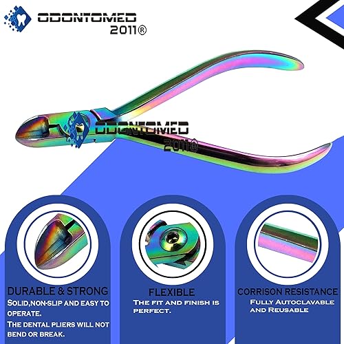 Miniatura 4 de OdontoMed2011 Alicates cortadores de alambre duro TC, punta TC, alicates de ortodoncia distal estándar, instrumentos dentales de acero inoxidable,