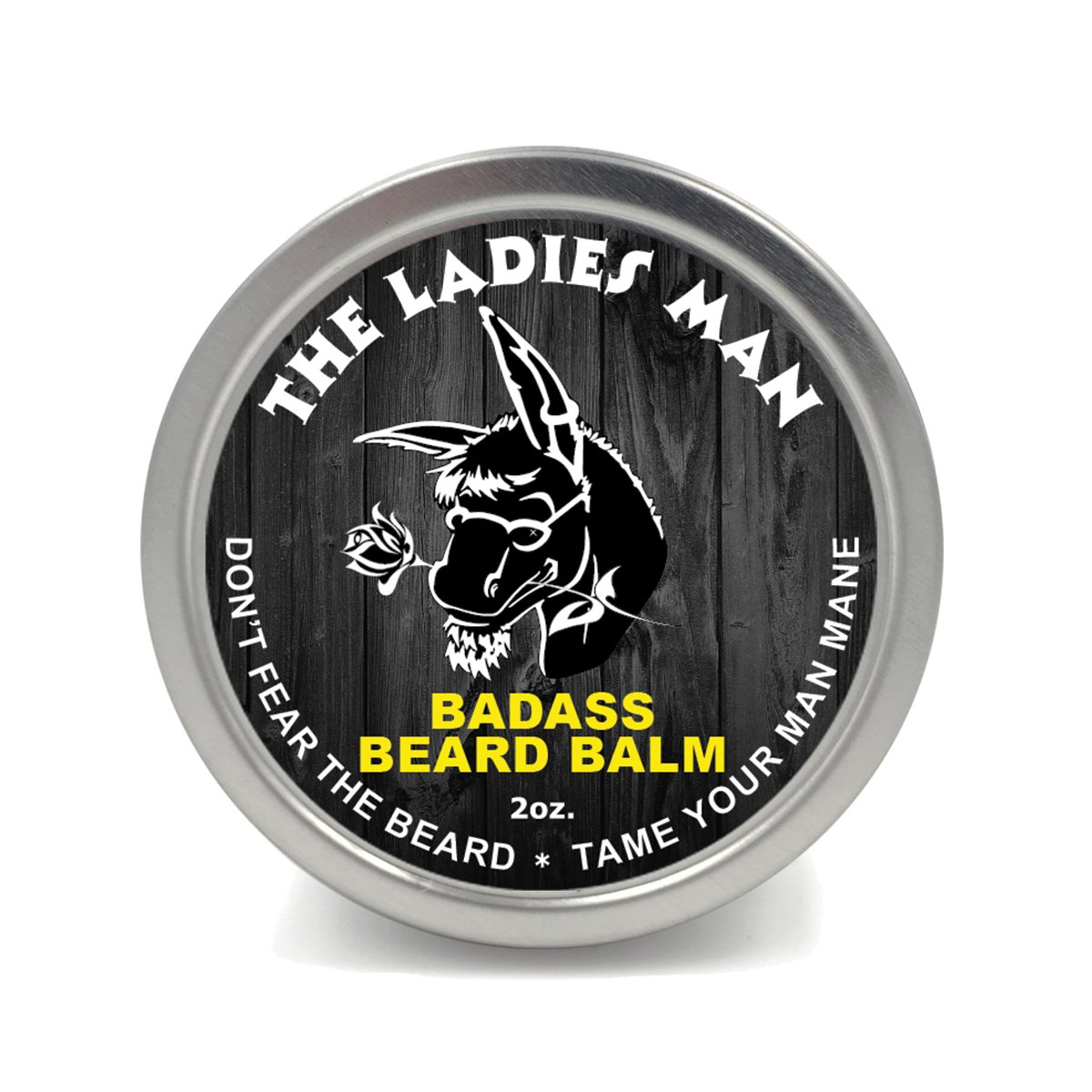 Badass Beard Care Beard Balm - The Ladies Man Scent, 2 Ounce - All Natural Ingredients, Soften Hair, Hydrate Skin to Get Rid of Itch and Dandruff, Promote Healthy Growth