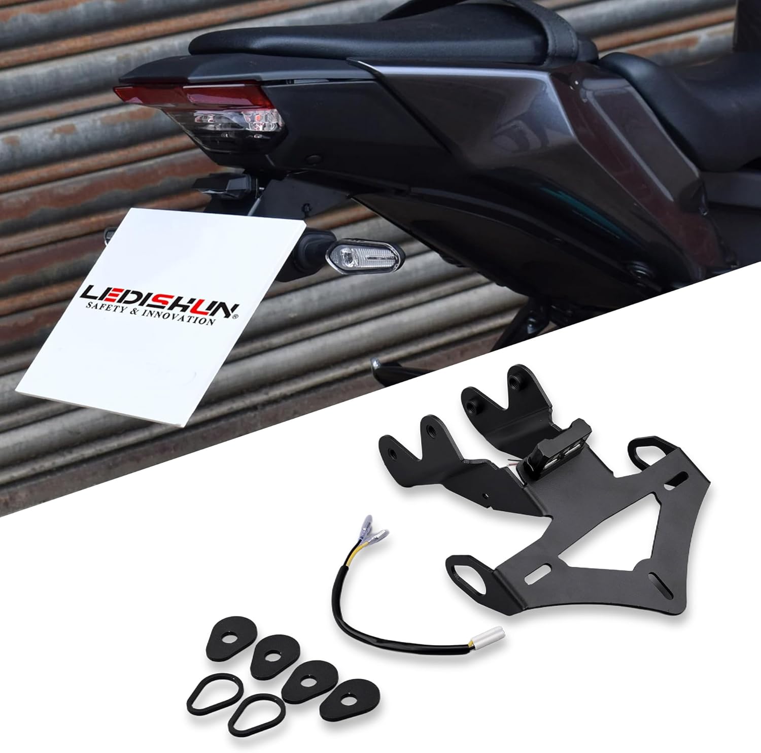 Tail Tidy, Fender Eliminator (for Yamaha Vehicle) YZF-R9 R9 NEW MT 09 MT-09 SP mt09 2024+, with LED License Plate Light, Compatible with Stock Original turn signal