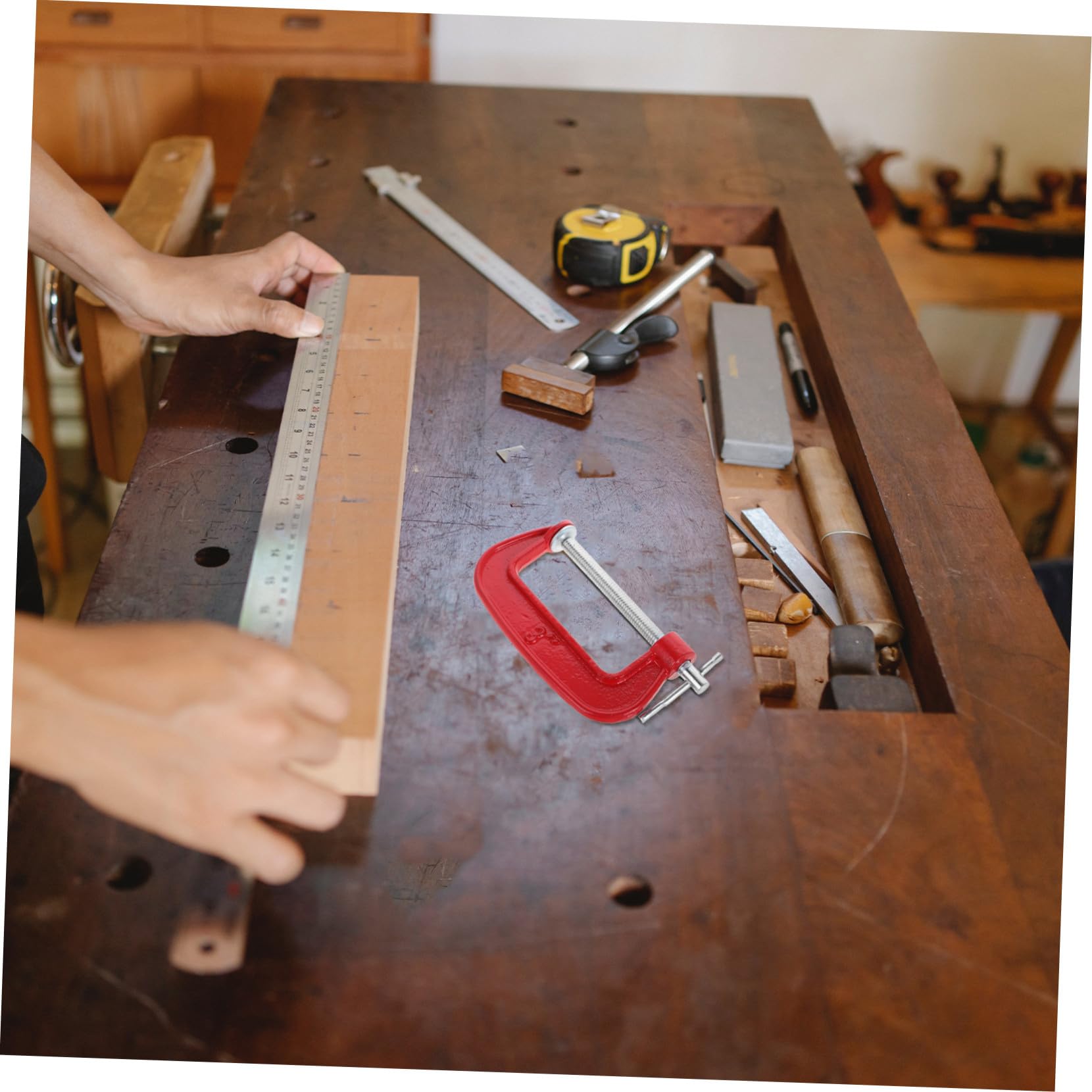 Veemoon 6pièces Serre-joints Robustes Métal pour Travail le Soudage Assemblage Projets DIY Outils de Serrage Durables
