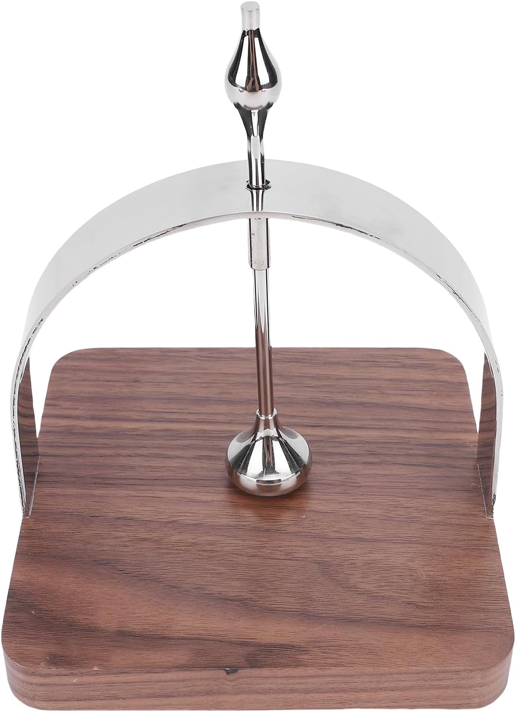 Focket Napkin Holder, Premium Walnut Wood and Stainless Steel Napkin Dispenser with Weighted Arm for Kitchen Restaurant Hotel Table,