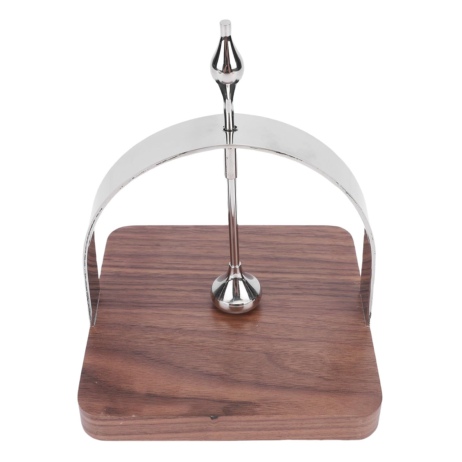 Servilletero Dispensador de Mesa Cuadrado con Barra Central de Metal, Bandeja de Nogal y Brazo con Peso para el Hogar, Cocina, Oficina, Restaurante, Cafetería y Bar