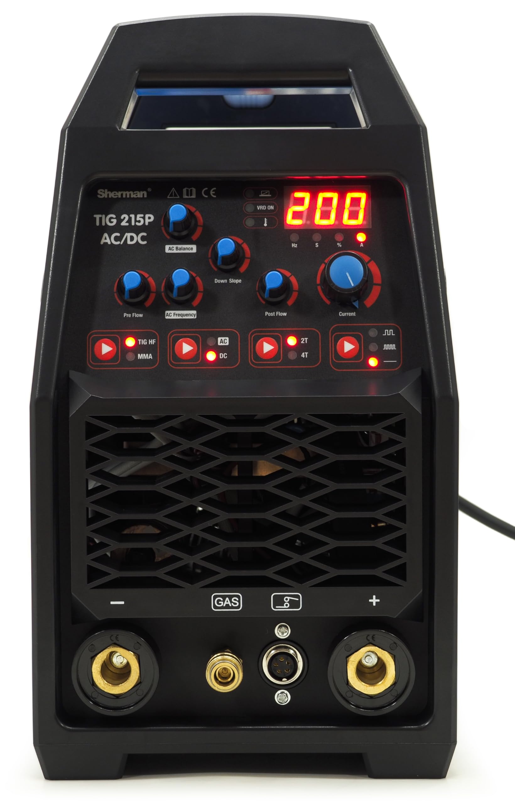 Sherman TIG - Soldadora de aluminio (230 V, 200 A, dispositivo de soldadura de gas protector con función de pulso, TIG 215P Bestschweissen.de
