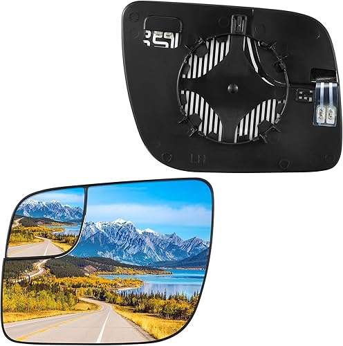 Miniatura 22 de Cristal de espejo compatible con BDFHYK para F150 2004-2014, espejo exterior lateral con placa trasera, reemplaza 4L3Z-17K707-DB, 4L3Z17K707DB