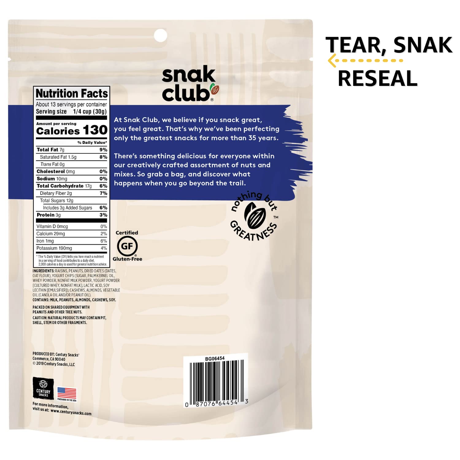 Snak Club Yogurt Trail Mix, 14 Ounce (Pack of 6)