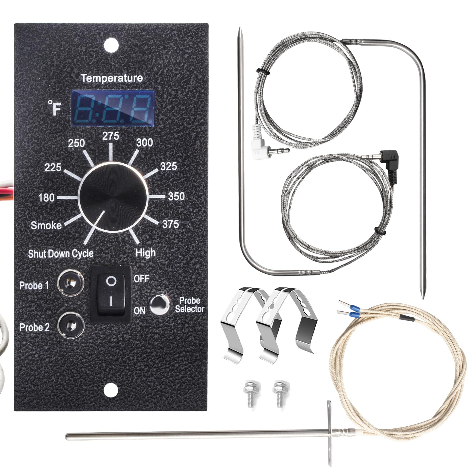 Replacement for Traeger Digital pro Controller Board kit,BAC365 Control Board Compatible with Most Traeger Pellet Grills (Except PTG), with RTD Temp Probe,2pcs Meat Probe