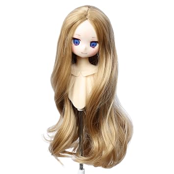Just 1pc Wig fit for 8-9 inch Head Dolls Long Curly 1/3 BJD Wigs MSD DOD Pullip Dollfie Hair Curly light brown
