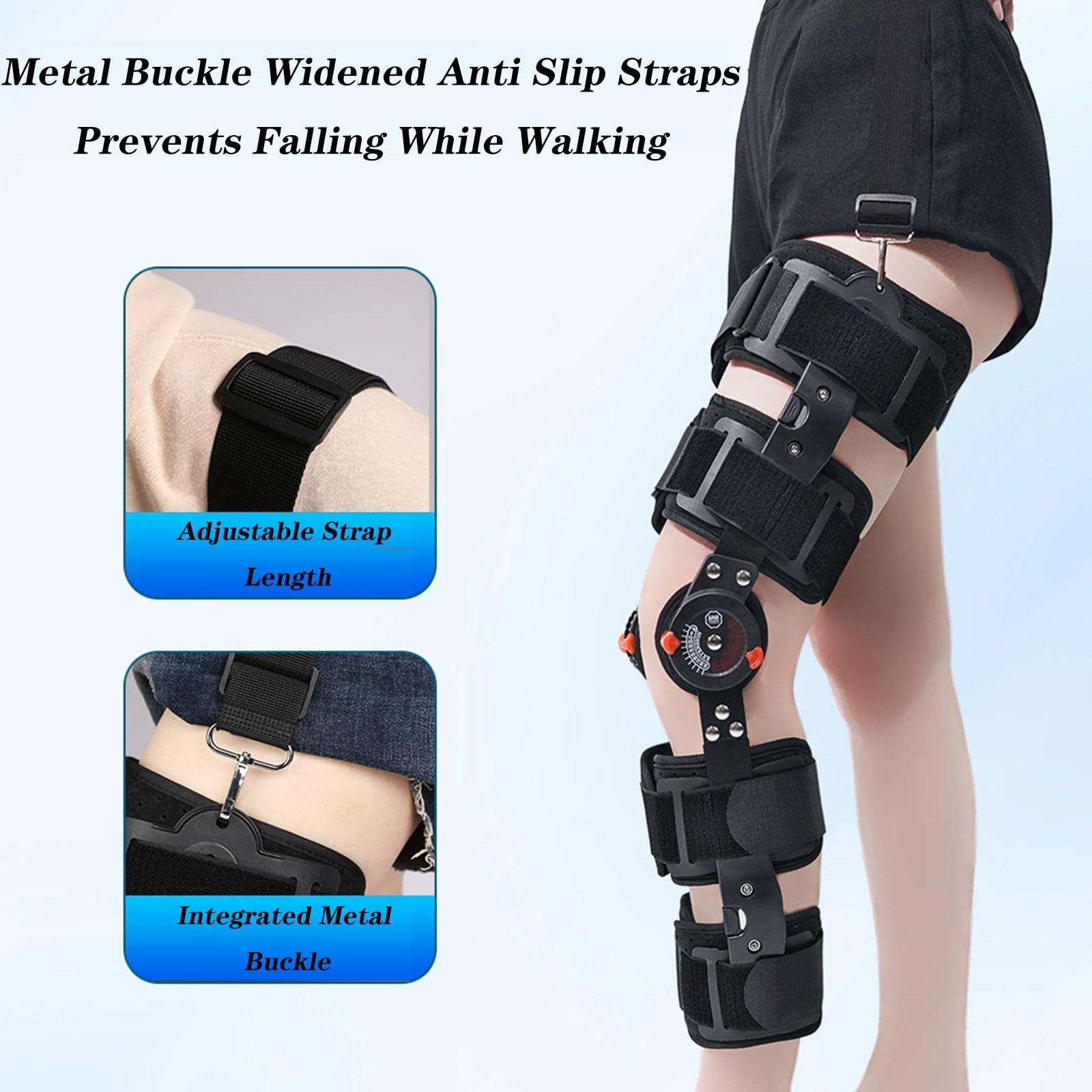 SFKLYU Rodillera Ortopédica Ajustable OA Unloader Rodillera con Descarga Medial para Aliviar el Dolor de Artritis, Osteoartritis y Dolor de Articulación de Rodilla Hueso sobre Hueso,Left