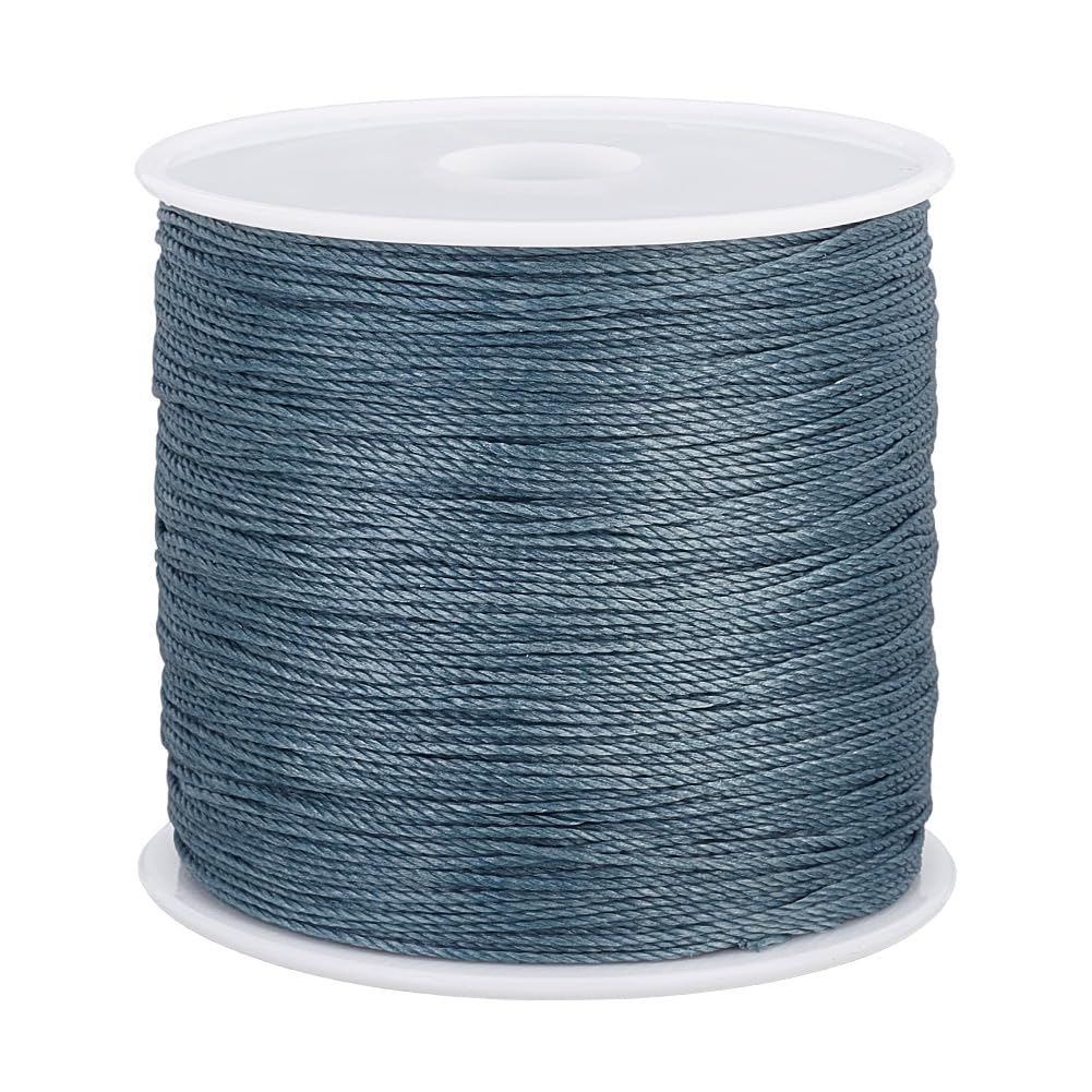 Hilo de algodón encerado blanco de 0,5 mm PandaHall Elite para bisutería y macramé