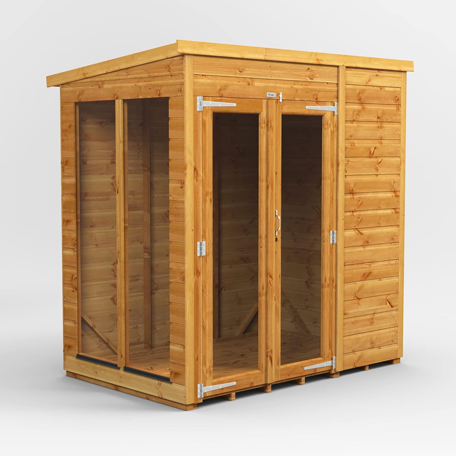 Powersheds High Grade Premium Pent Summer House Wooden Shed  ...