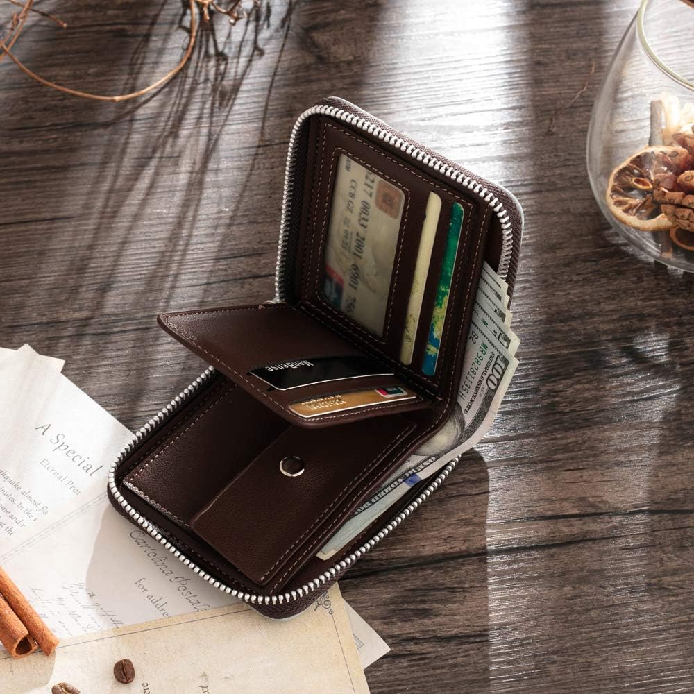 Nobelook Custom Engraved Wallet Personalized Picture & Text Bifold Leather Wallet for Men Dad Husband Boyfriend Gift (Style 3)