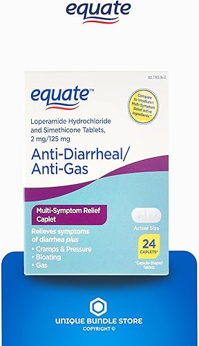 Miniatura 5 de Unique Bundle Store Equate - Clorhidrato de loperamida, cápsulas de 24 unidades, alivio multisíntoma antidiarreico y antigas + organizador de