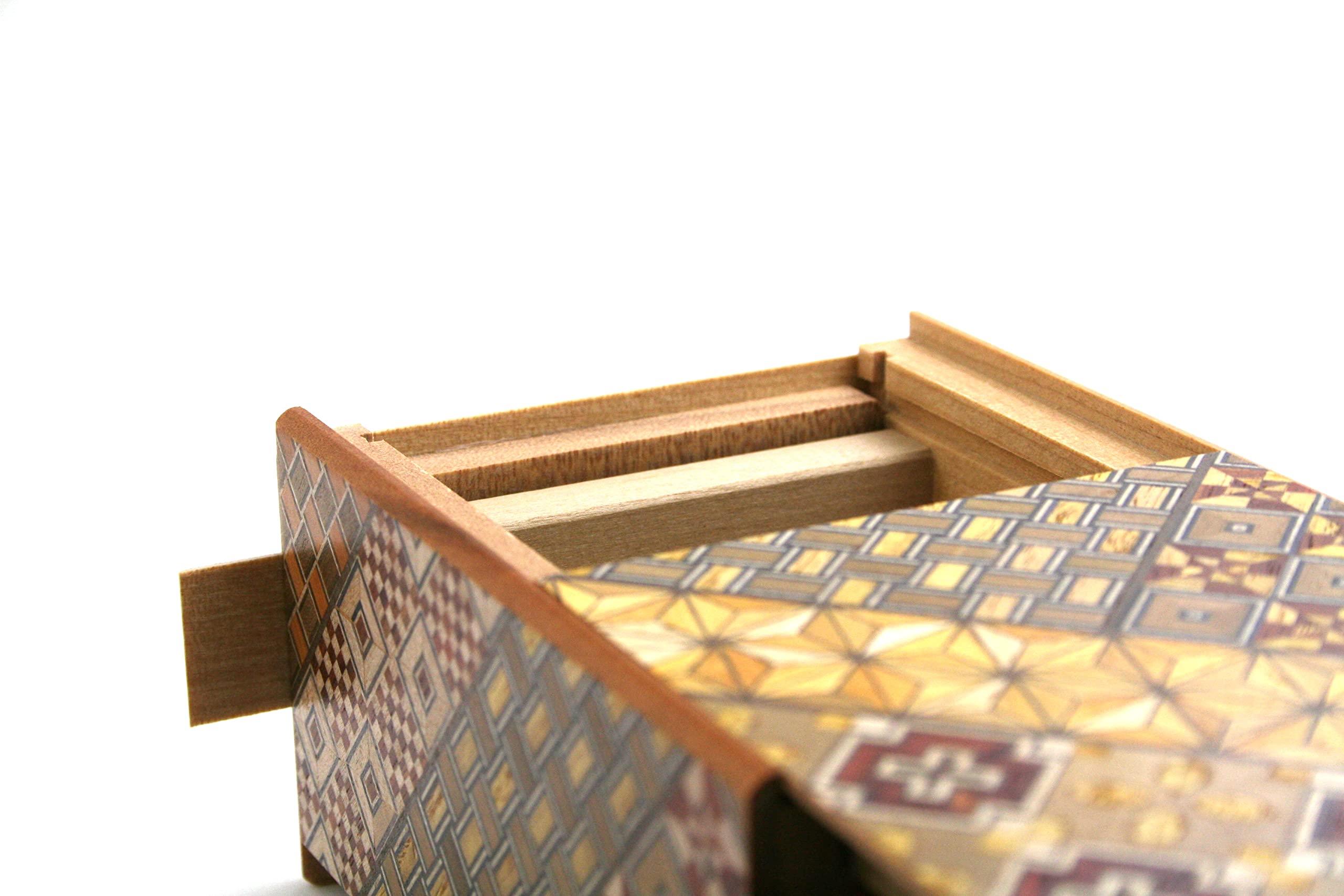 箱根寄木細工 箱2個　鏡付き(箱根丸山物産) Amazon | 寄木細工 秘密箱14回仕掛け 箱根丸山物産 | 民芸品 | おもちゃ