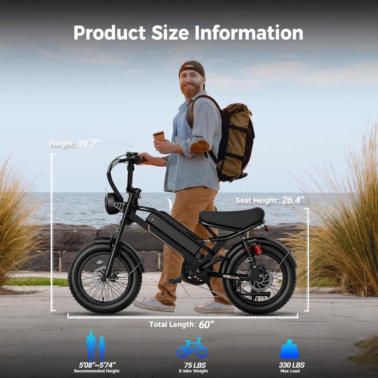 Electric Bike for Adults Teens,3000W/2000W Peak Electric Dirt Ebike,20"/16"*4 Fat Tire E Bike,All Terrain 32/28MPH Top Speed,Ebike Up to 55-80 Miles Range,Bicicleta Eléctrica para Adultos