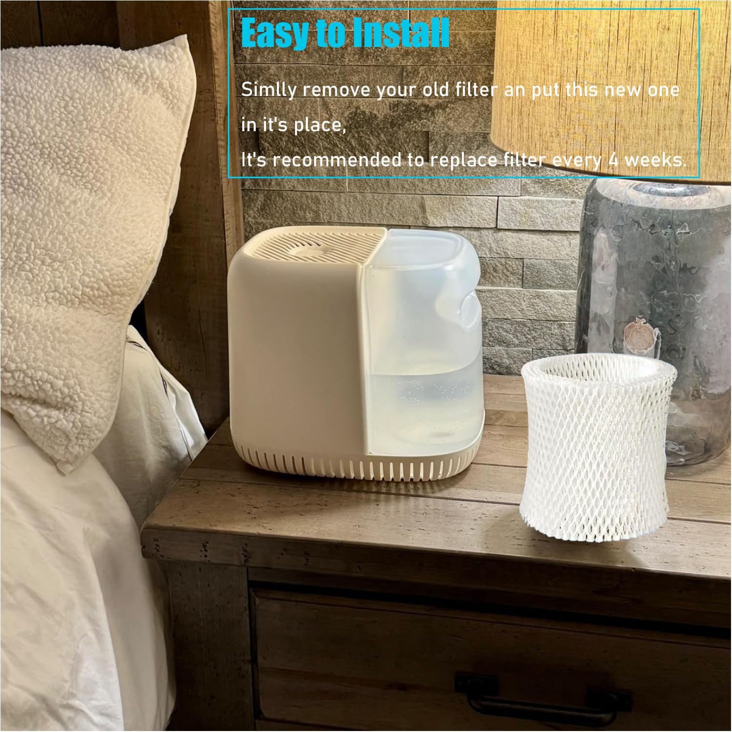 Humidifier Filter Replacement for Canopy Bedside and Nursery Humidifiers 1Pack