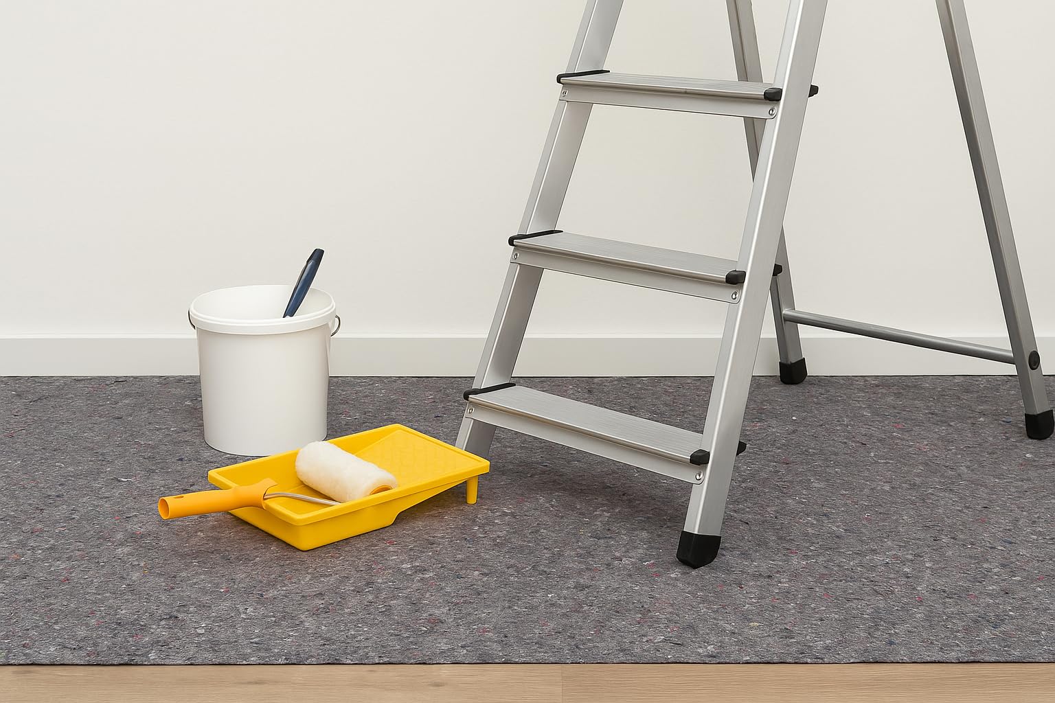 Abdeckvlies 1x3 m (3 m²) – ca. 200 g/m² | Malervlies Saugvlies Renovier-Vlies | Beschichtet & saugfähig | Wiederverwendbar | Innen & Außen | Schutz bei Malerarbeiten, Staub & Feuchtigkeit (10)