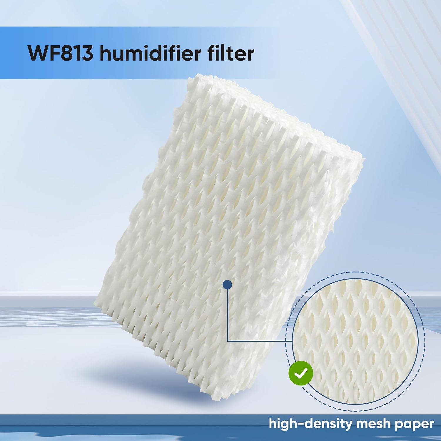 HOMJOY 3 Pack WF813 Eqwf813 Humidifier Filter Replacement for Equate EQWF813 EQ-2119-UL,ReliOn WF813 RCM-832 RCM-832N, ProCare PCWF813 PCWF-813 PCCM-840 PCCM-832N Cool Mist Humidifier Filters