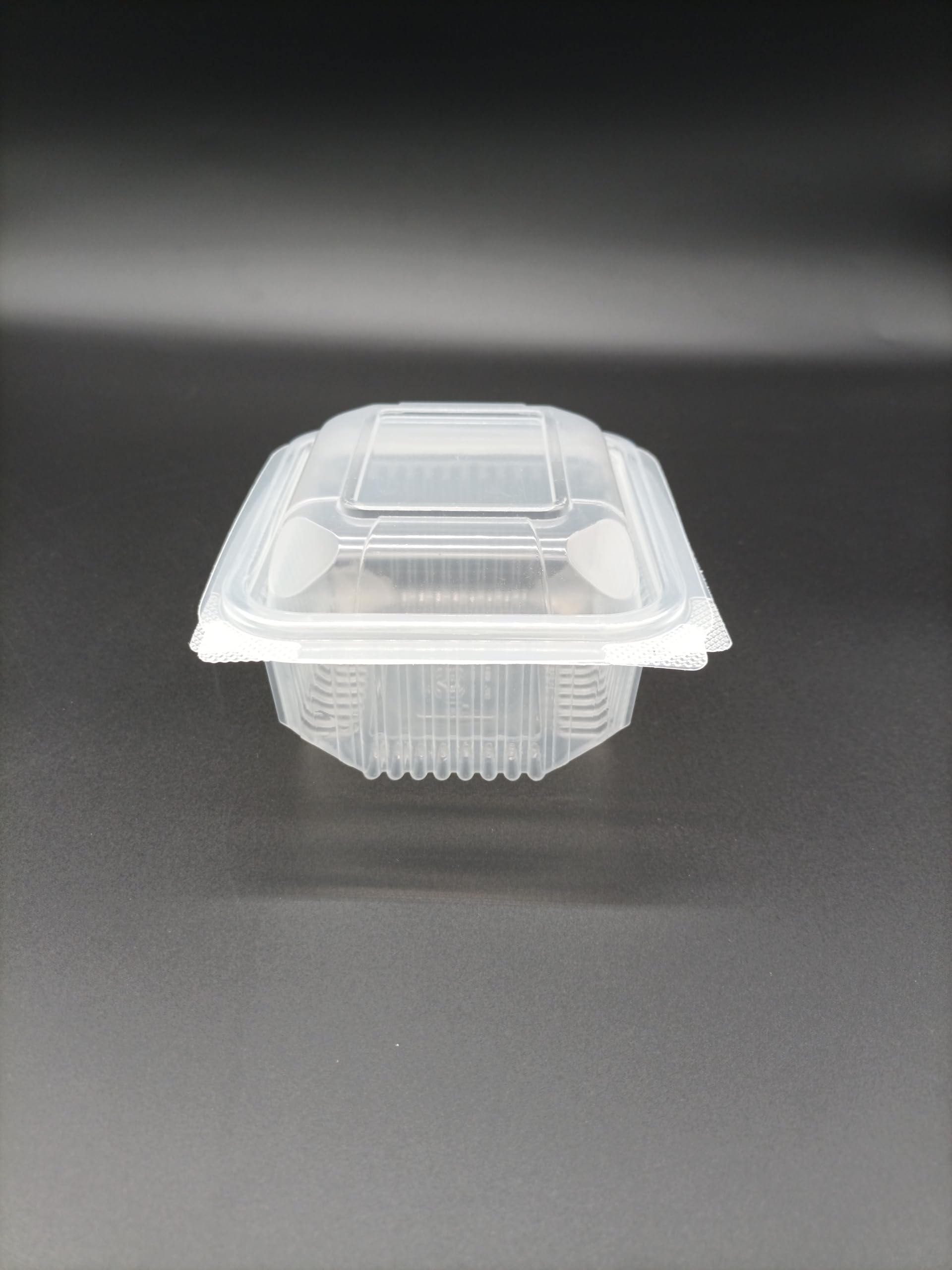 Générique 600 Barquettes Alimentaires Micro-ondables Transparentes 500 cc en Plastique Polypropylène (PP) avec Couvercle à Charnière