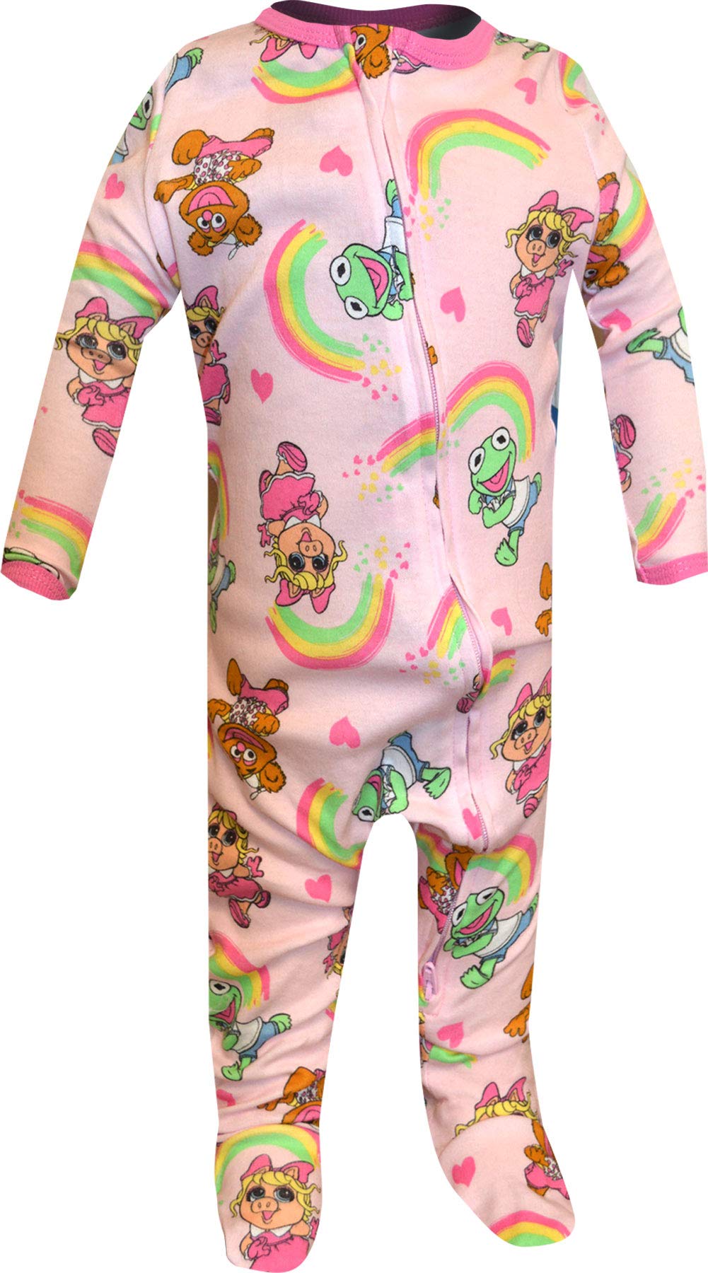 Komar Girls Disney Junior Muppet Babies Miss Piggy Cotton Sleeper (0-3 Months)