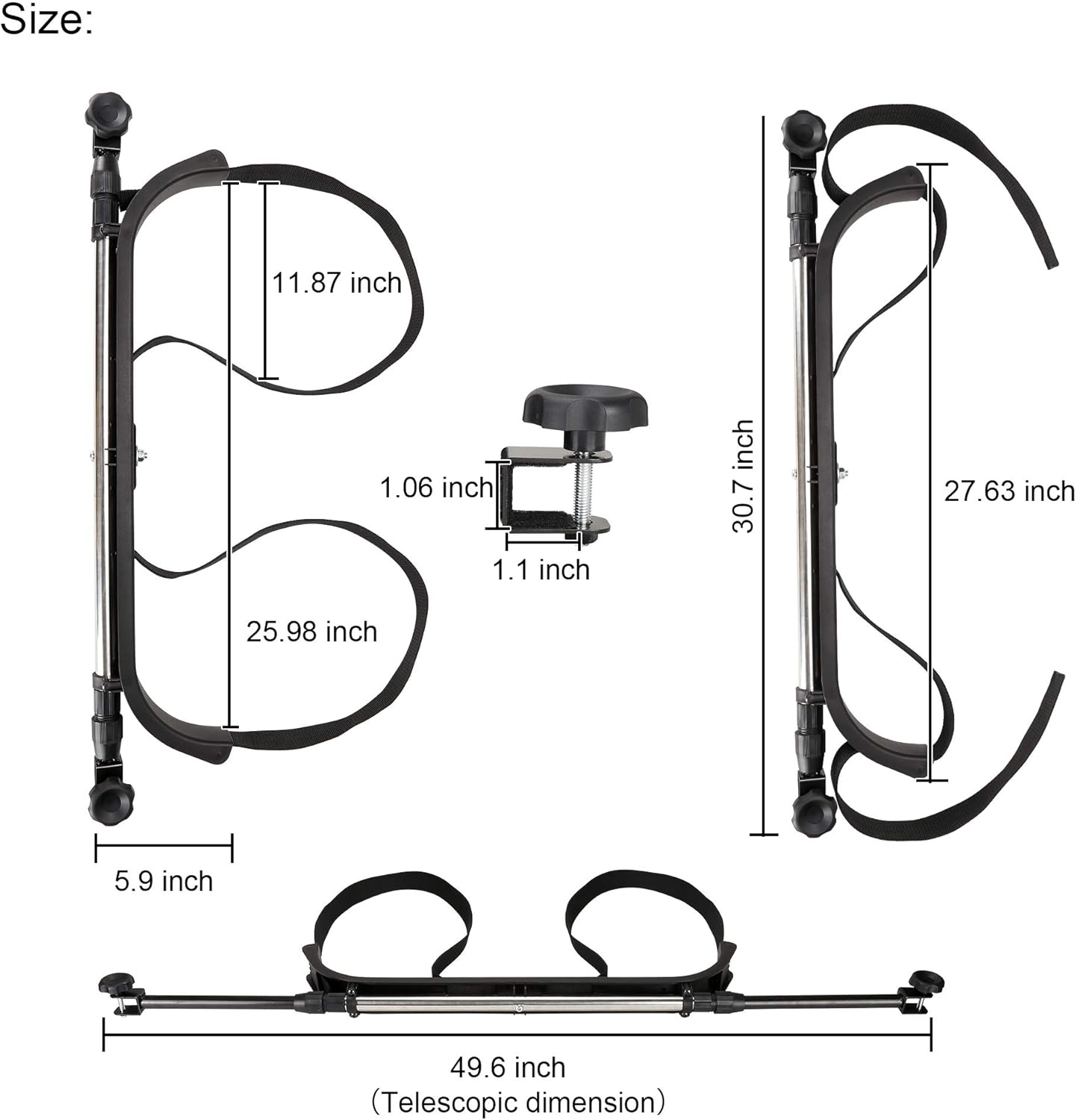 Buy 10L0L Adjustable Golf Bag Attachment Golf Bag Holder Bracket Rack