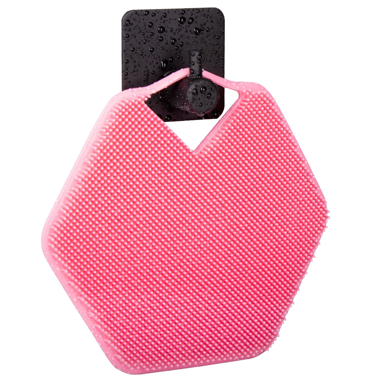 Exfoliating Silicone Body Scrub, （4.9x4.5 in） Handheld Shower Cleansing Brush, Gentle Exfoliation and Massage, Flat Cleansing Brush for Bath, Shampoo