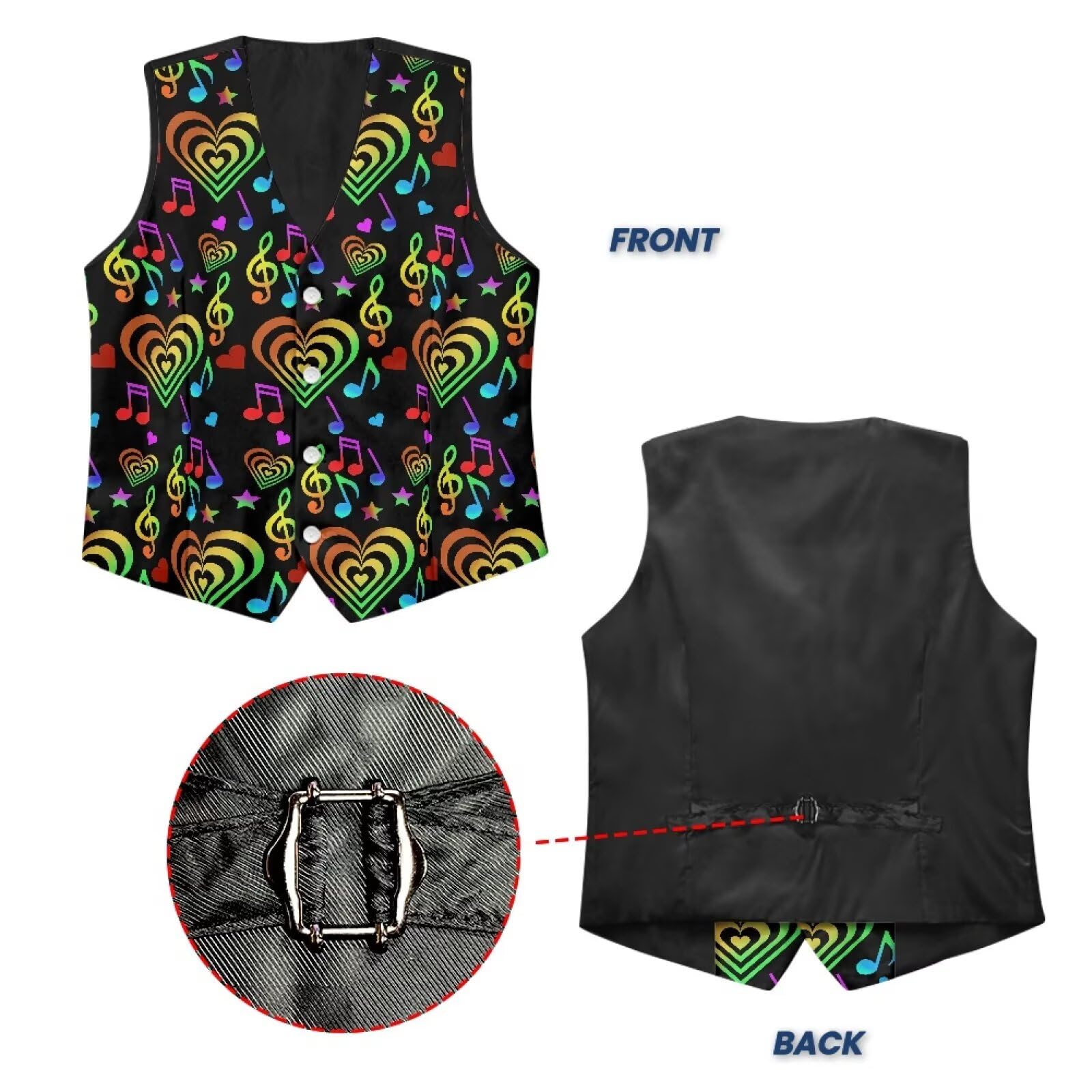 Chalecos para hombre, chalecos casuales de negocios con 4 botones, chaleco formal con cinturón ajustable