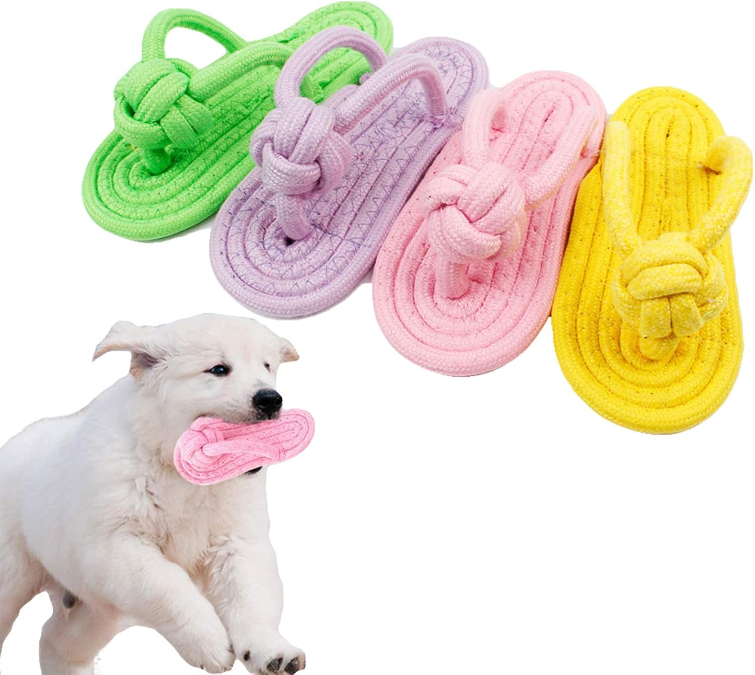 YuXiang Pet Toys Slipper Dog Chewing Shoes Cotton Rope Molar Toy for