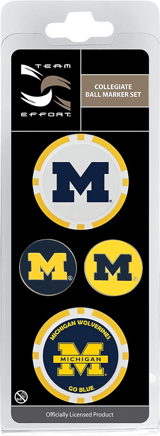 Michigan Wolverines Golf Gear | Michigan Wolverines Golf Balls, Headcovers,  Ball Markers & More Team Effort Michigan Wolverines ボールマーカーセット