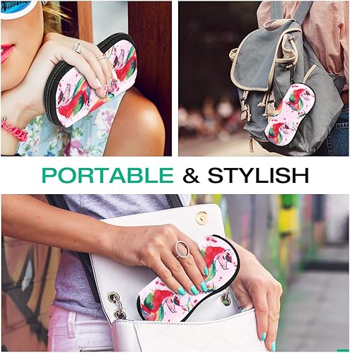 Miniatura 15 de MoKo - Estuche suave, ultra ligero, de neopreno, para lentes de sol, con cremallera y clip para cinturón