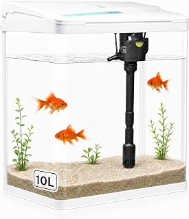 Aquarium Komplettset PY-240 10 Liter, LED, Pumpe & Filter, Weiß